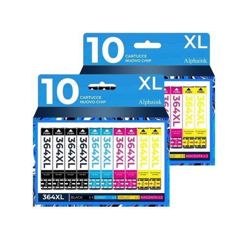 Cartucce 364xl chip - 20, hp